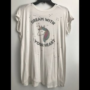 White Unicorn Pajama Shirt